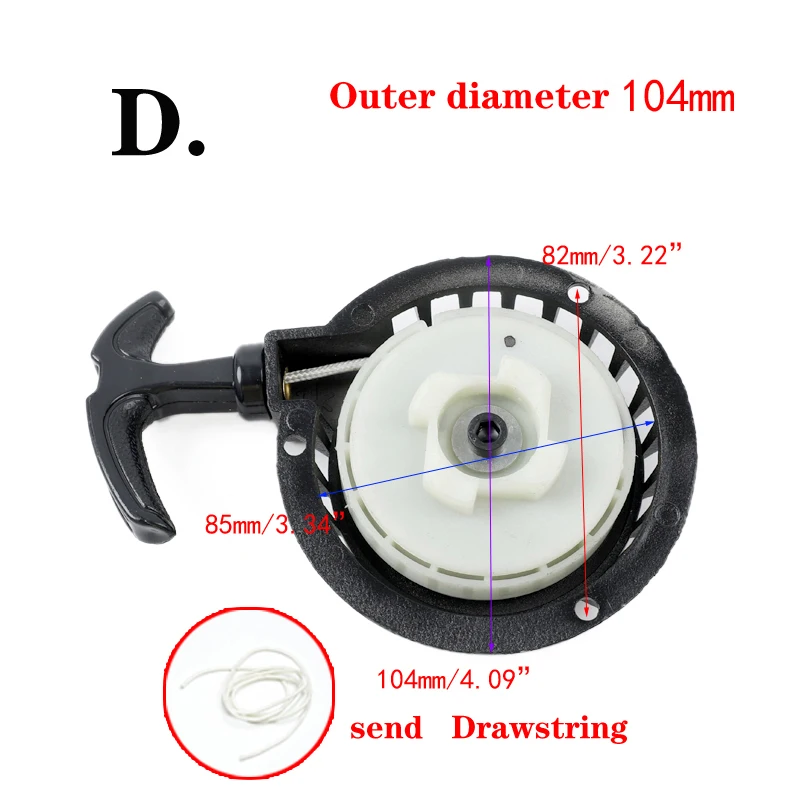 Пусковое устройство из алюминиевого сплава легко тянуть подходит для 47cc 49cc 2 Stoke