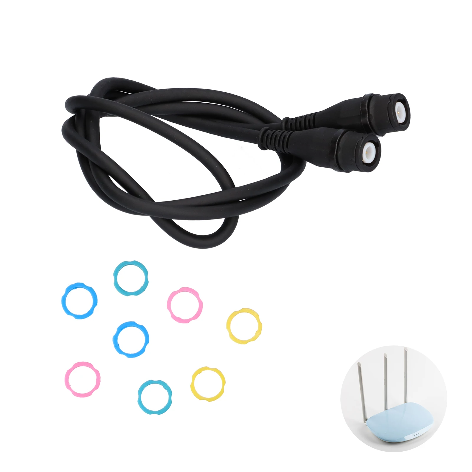 

BNC to BNC Plug Cable 500A 5A 50ohm Multifunctional BNC Adaptor Test Cable Lead for Oscilloscope WiFi Wireless Router Monitor