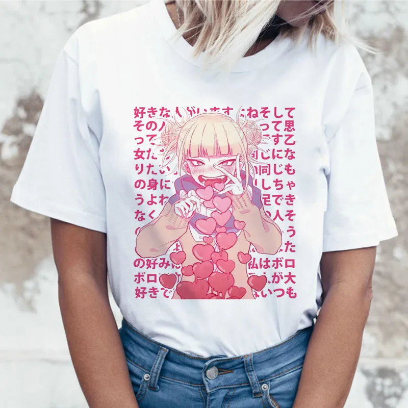 Женская футболка с принтом Los хилус Мико Тога Senpai Harajuku забавная Hentai химико топы 2019