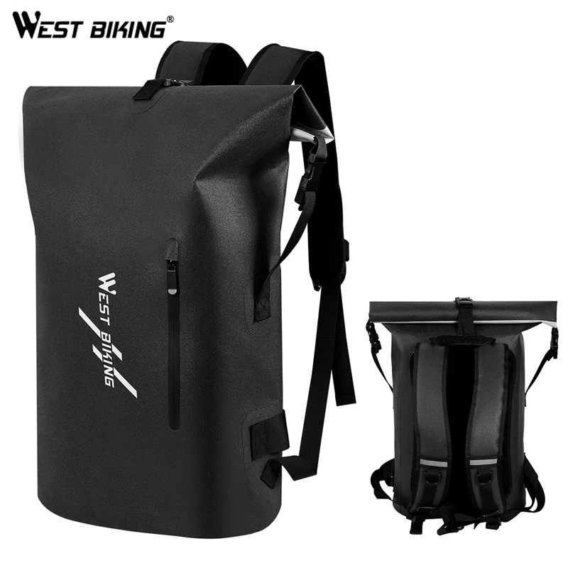 

WEST BIKING 25L Big Capacity Bike Backpacks 100% Full Waterproof Rucksack Storage Bag Travel Hiking Outdoor Sports Luggage Bag
