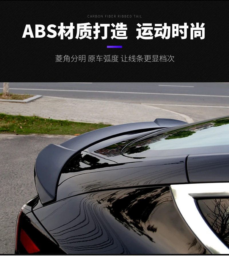 Для Tesla модель 3 2017 2018 2019 автомобильный Стайлинг ABS пластиковый Неокрашенный цвет