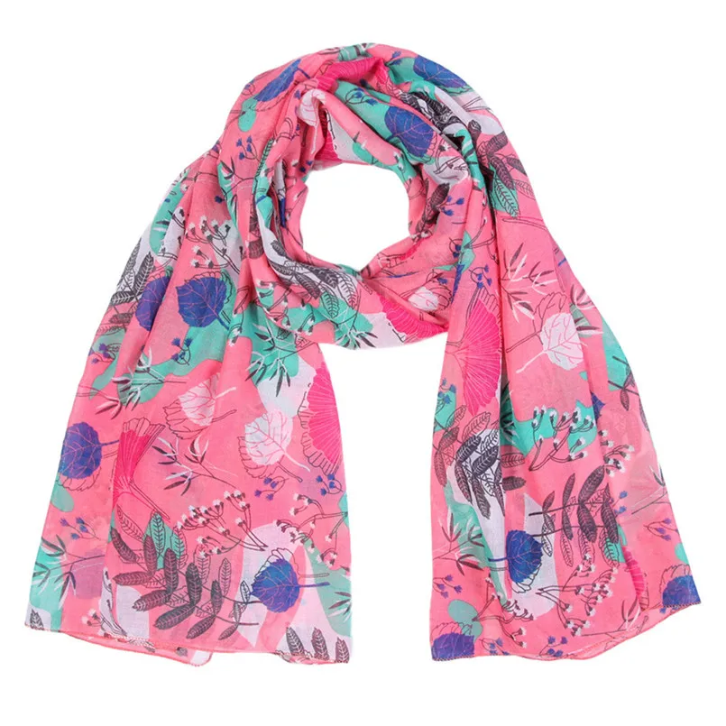 

Women Beautiful Women Ladies Plant Print Chiffon Scarf Wrap Shawls Headband Soft Long Comfortable Scaves 30AG27