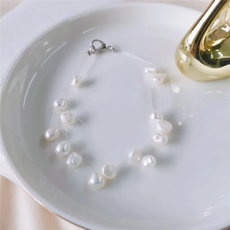 Многослойный жемчужный браслет DAIMI в стиле барокко белый/розовый/черный/кофейный