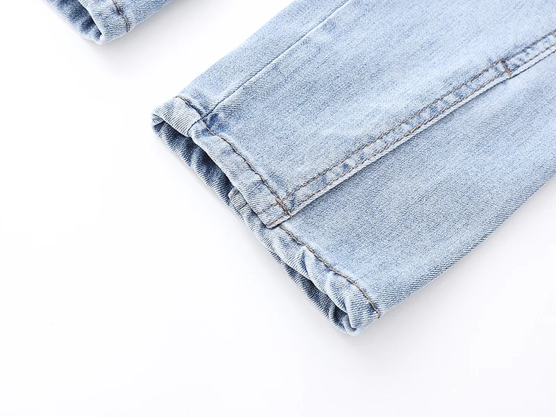 

[EAM] High Waist Wide Leg Blue Denim Slit Casual Slim Jeans New Loose Women Trousers Fashion Tide Spring Summer 2021 1DD7435