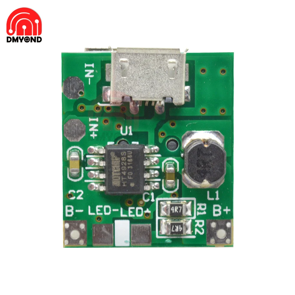 Повышающая защита источника питания зарядка литиевой батареи 3 7 в 18650 выход 5 1 А