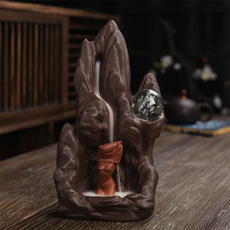 

Beauty Bath LED Ceramic Backflow Incense Burner Home Decor Aromatherapy Censer