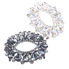 Женские туфли с металлической пряжкой, серые и белые зажимы для обуви, модные аксессуары декор обуви, 1 шт.