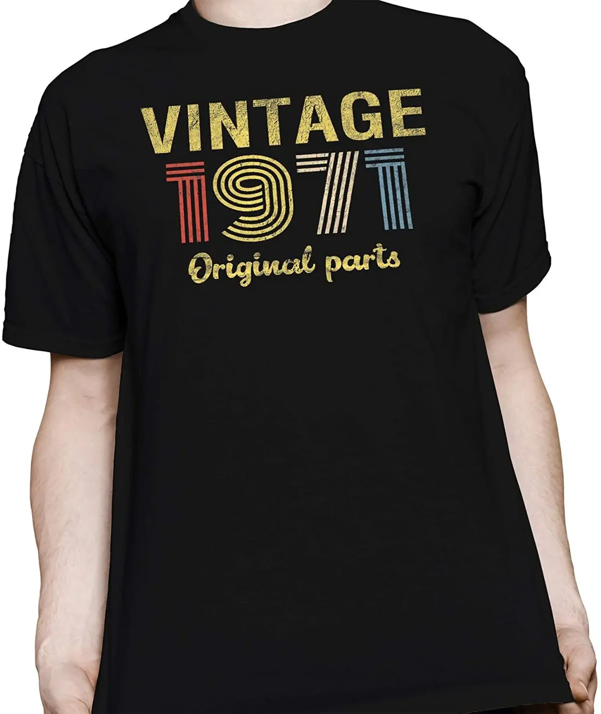 

Fashion Cool Men T shirt 50th Birthday Gift Shirt - Retro Birthday - Vintage 1971 Original Parts Women Funny print tshirt
