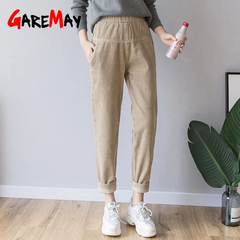 Женские штаны модные женские повседневные шаровары с эластичной резинкой на