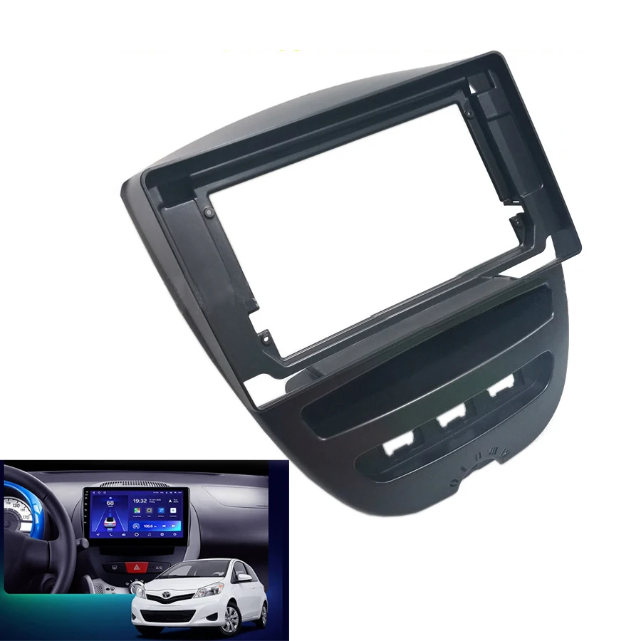 

Автомобильный DVD стерео рамка Радио панель пластина 10,1 дюйма устанавливаемая панельная рамка Комплект для Toyota Aygo Citroen C1 для Peugeot 107 05-14