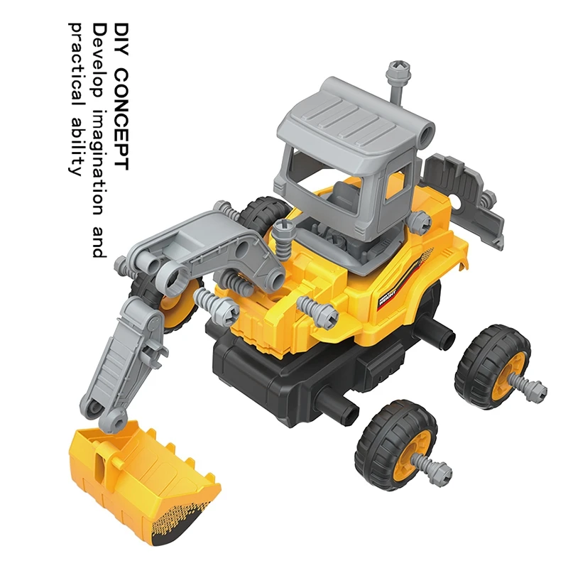 

3-In-1 Take Apart Toy with Electric Drill and Screwdriver Assembly Toy Best Toy to Boys Gift for Kid Age 3 Up