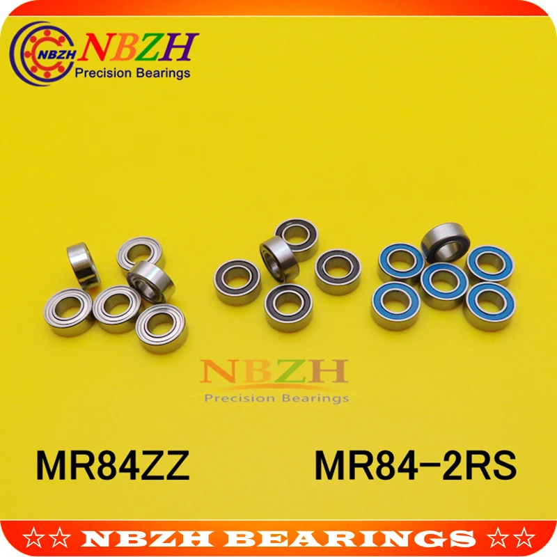 NBZH цена продажи 10 шт. MR84ZZ MR84-2RS SMR84ZZ SMR84-2RS 4X8X3 мм Глубокие шаровые подшипники MR84/L-840 ZZ MR84 RS MR84-2RS