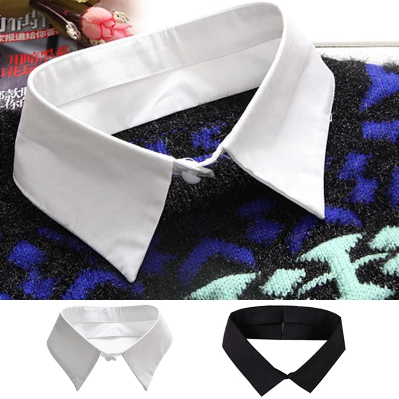 

Fashion Woman Blouses Collared Shirt 2021 Lady School Uniform Overhead Collar Cotton Kids Dickey Fake Collar Garment Accessories