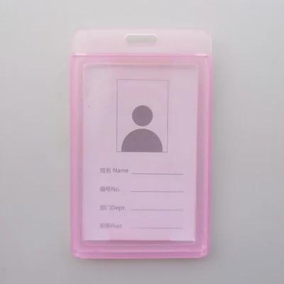 

1pc Plastic Dustproof Bus Card Sleeve ID Badge Case Staff Work Card Holder Bank Credit Card Cover Case Accessories
