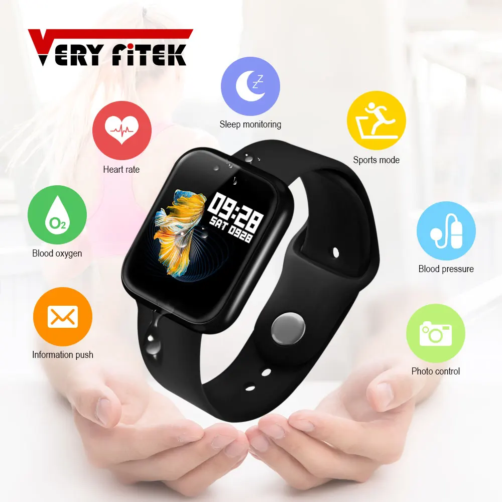 2019 мужские и женские водонепроницаемые умные часы T80 Bluetooth Смарт с пульсометром