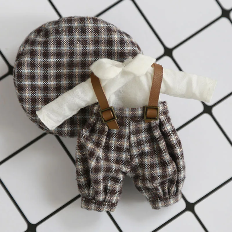 Кукла bjd ob11 Одежда для кукол ретро клетчатая одежда 1/12 molly детская шляпа юбка