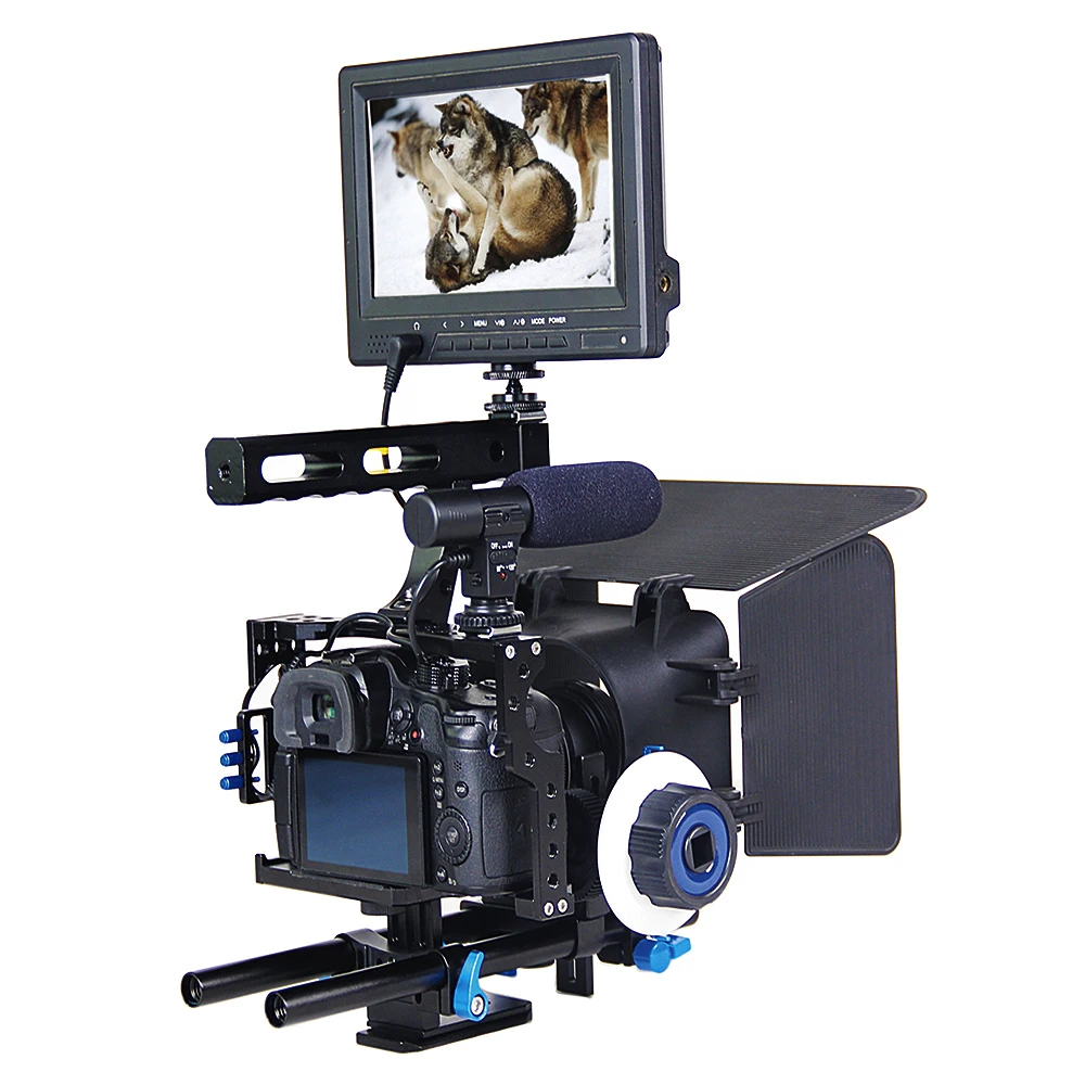 A7 Video Stabilizer Camera Cage Handle Dslr Rig For Sony GH4 A6300 A6500 A7S A7 A7R A7Rii A7Sii Movie Cage Vlog Accessories enlarge