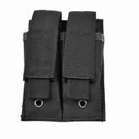 miliary 9mm double molle magazine pouch pistol handgun mag flashlight holder case waist belt mag bag hunting accessories