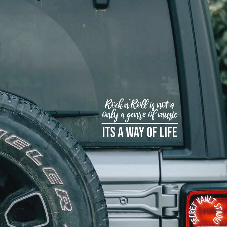 Черная/Серебристая нежная виниловая наклейка водостойкая на окно автомобиля