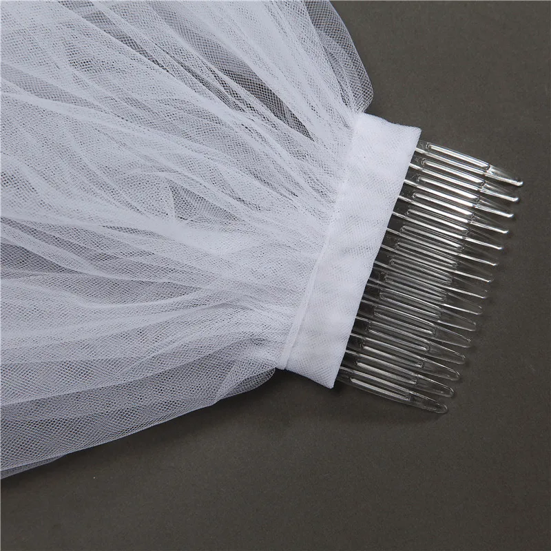 2020 Высококачественная Длинная фата для невесты с кружевной каймой и блестками Velo