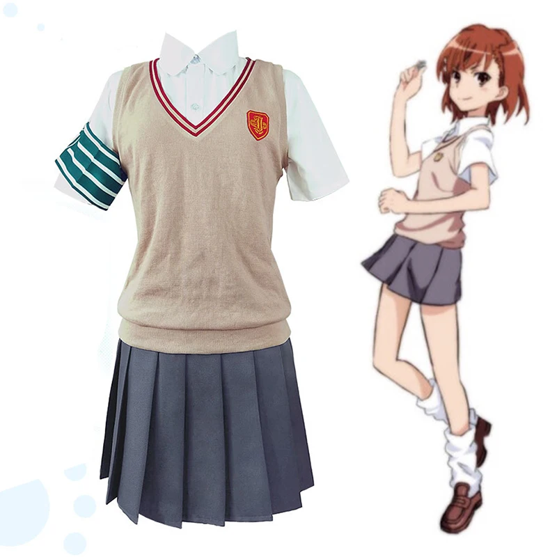 

Аниме Toaru Kagaku no Railgun Shirai Kuroko Misaka Mikoto, карнавальный костюм Школьная форма для девочек
