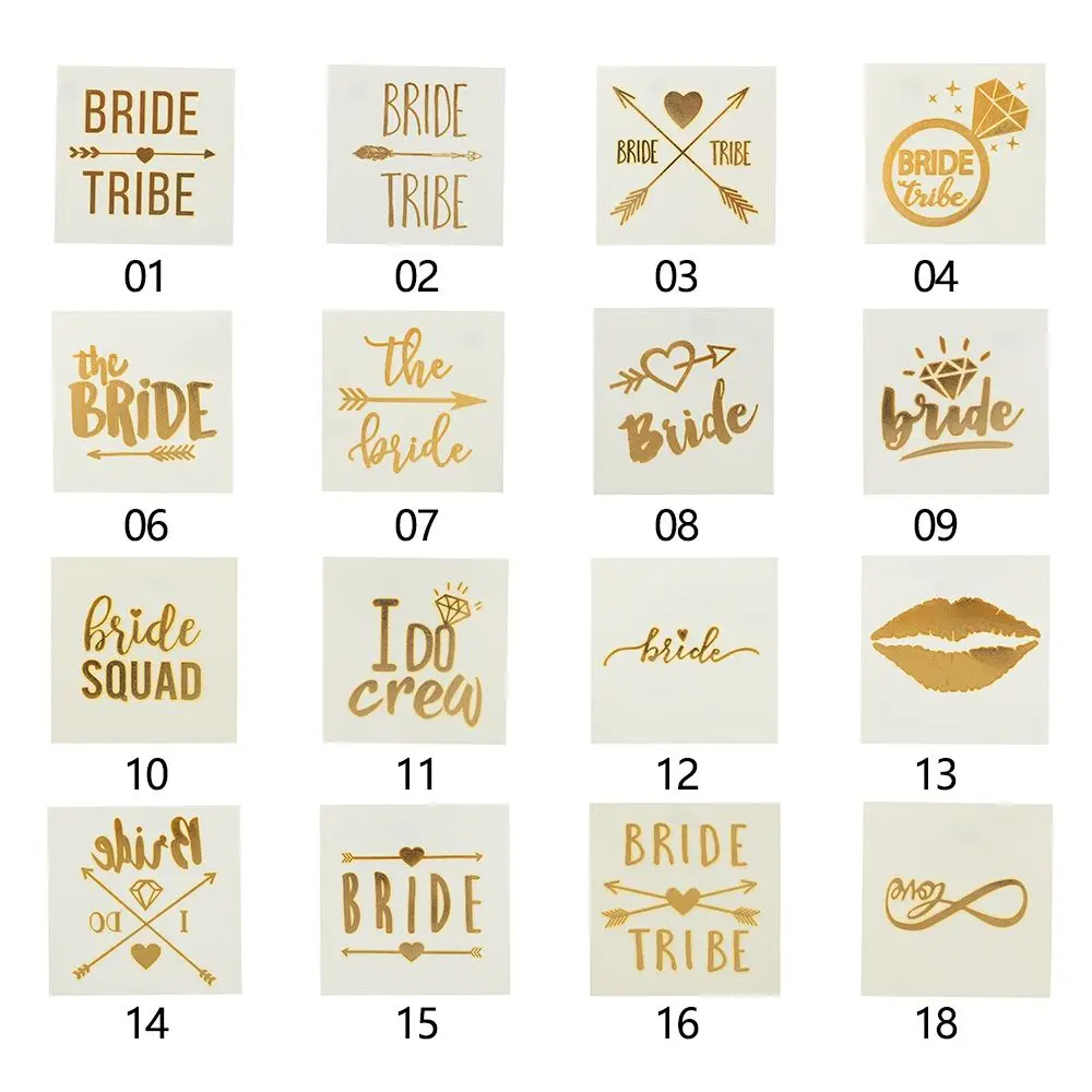 Тату-наклейка невесты для свадьбы украшение вечеринки временная татуировка