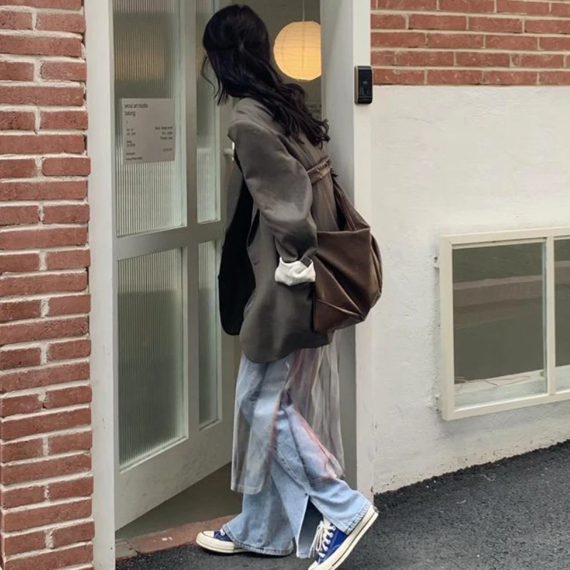 Женское платье модного стиля, прозрачное и дышащее, Harajuku Streetwear, с тонкими бретелями до середины икры, универсальное, подходящее для девушек в колледже и повседневной носки.
