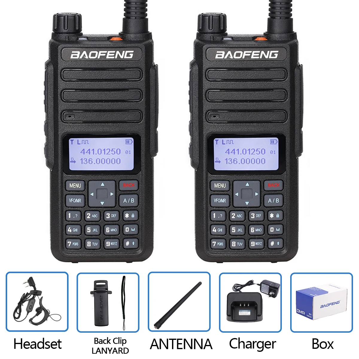 2 шт BAOFENG DM-1801 Dual Band Time Slot цифровой двухстороннее радио иди и болтай Walkie Talkie