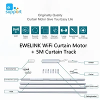 ewelink app control wifi curtain motor with 4 2 5 2m curtain rail aluminium alloy track smart home automation curtain track set