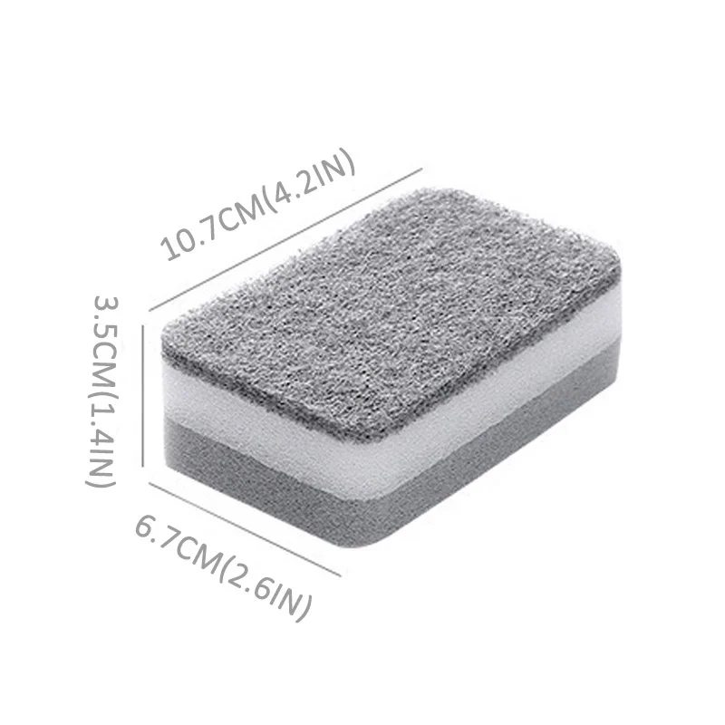 

Double-sided Dishwashing Sponge Nano Emery Dishes Cleaning Removing Brush Sponges Rub Pot Rust Focal Stains Kitchen Accessories
