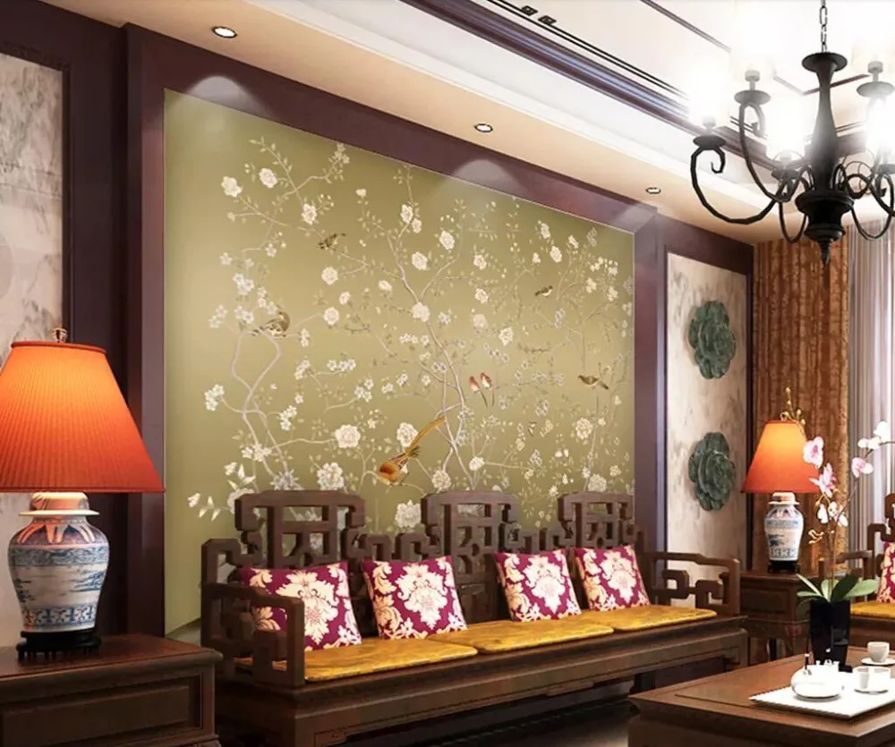 Фотообои CJSIR на заказ ручка с ручкой и птицей HD для телевизора дивана гостиной