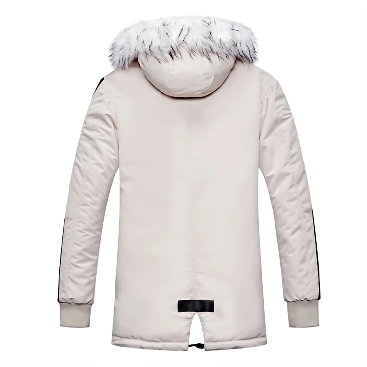 Moutainskin зимнее Мужское пальто с меховым капюшоном, длинная хлопковая куртка, мужские повседневные парки, модные толстые теплые пальто, Мужская брендовая одежда SA611