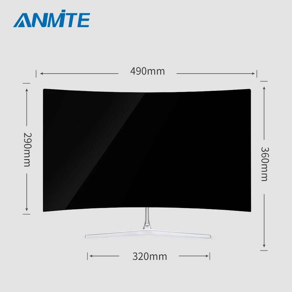 Anmite 21,5(22) дюймовый TFT Lcd FHD Hdmi изогнутый монитор ультратонкий Светодиодный компьютерный экран