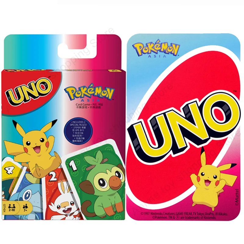 Игра-головоломка с покемонами Пикачу UNO семейная Забавная детская