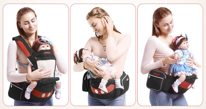 Disney Baby Carrier младенец Хипсит эргономичное переднее многофункциональное приспособление для переноски детей на открытом воздухе аксессуары disney