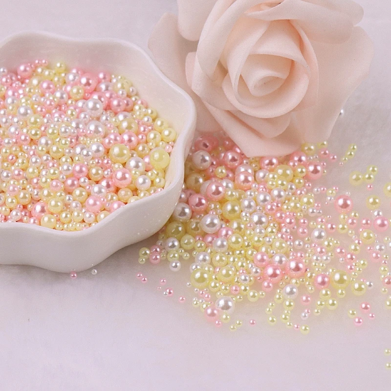 Бусины из акрила с имитацией под жемчуг круглые бусины без отверстий 1 5 мм для