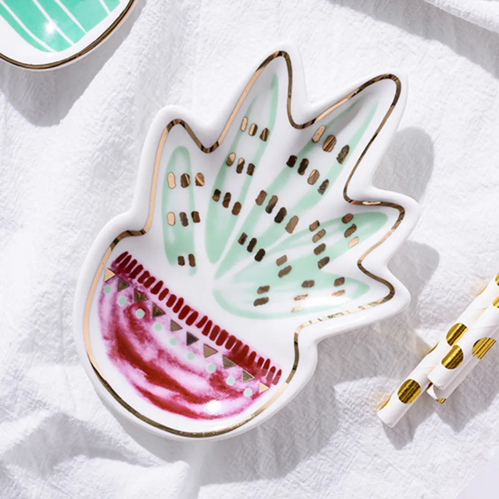 Десерт покрытый керамической ювелирной плитой поднос для стола позолоченное