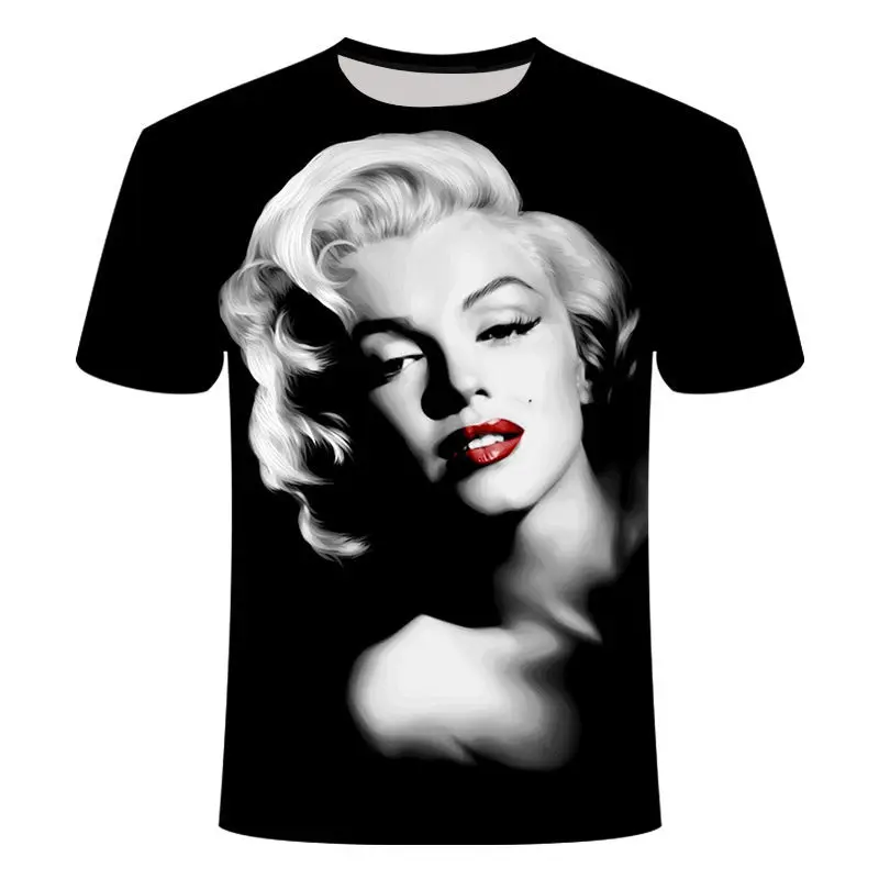

3D Printed Cool Marilyn Monroe Printed T Shirt Sexy Women Men TOP Tees 2021