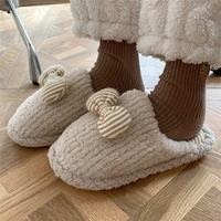 new winter lndoor sur slippers house full furry soft fluffy plush platform flats heel non slip luxury digner shoes casual ladies