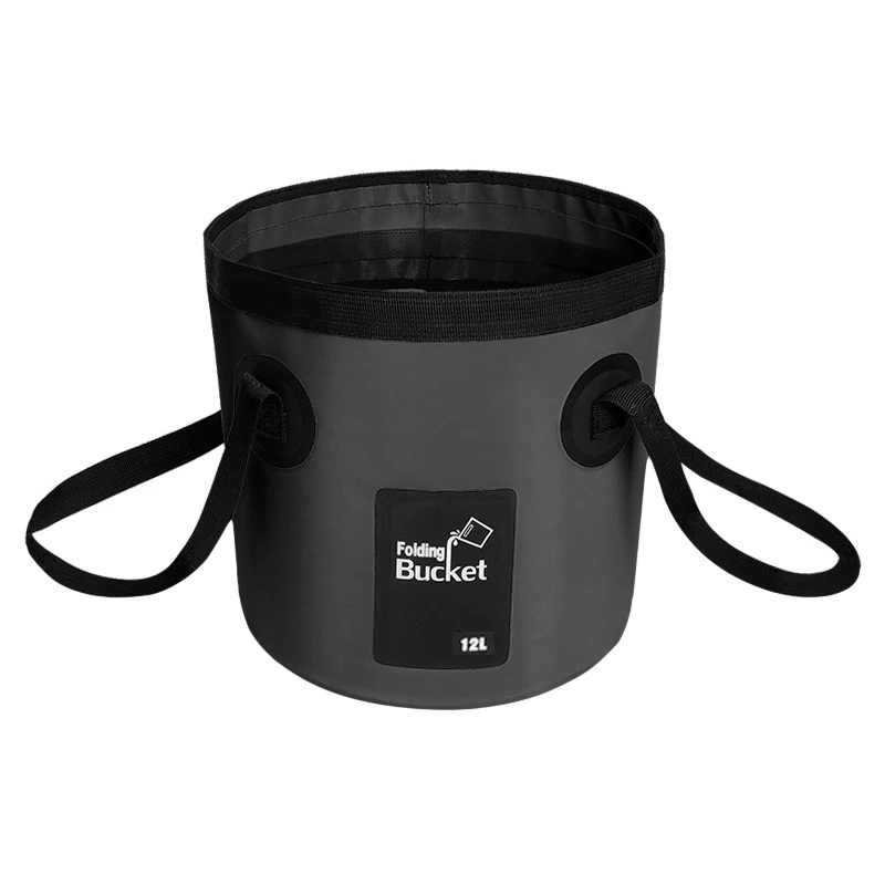12L Multifunctional Collapsible Folding Fishing Bucket Outdoor Waterproof Water Storage Container Bucket For Camping Hiking Trav