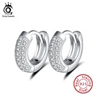 Серьги-кольца ORSA JEWELS из стерлингового серебра 925 пробы женские, модные маленькие круглые ювелирные украшения для свадьбы SE103