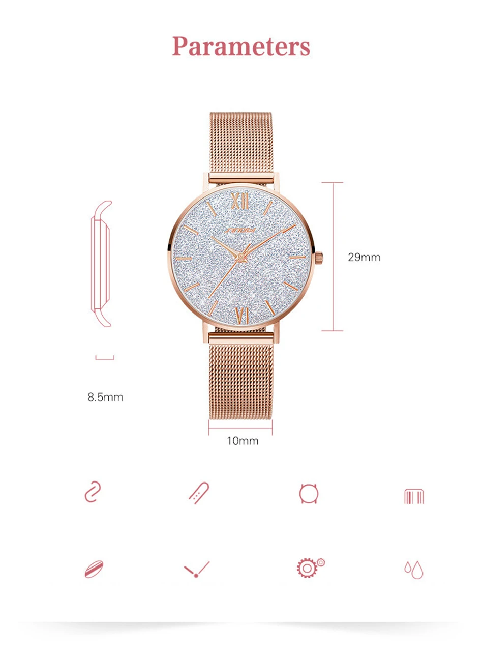 Часы наручные Sinobi Женские кварцевые Популярные Роскошные модные с изображением