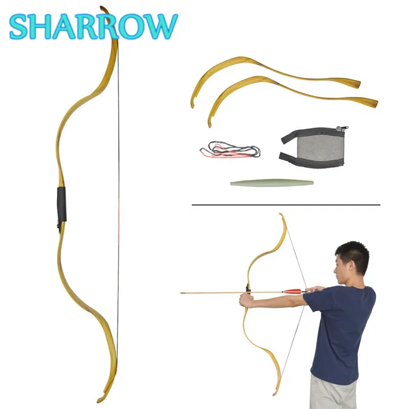 

Archery Traditional Bow 20lbs Takedown Recurve Bow Right Hand Shooting Bow For Ooutdoor Training Practice Hunting Accessories
