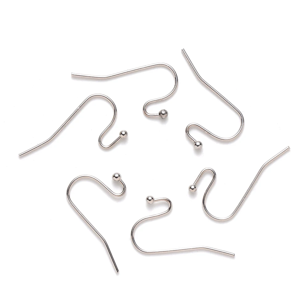 

200Pcs 304 Stainless Steel Earring Hooks Ear Wire For DIY Jewelry Making Findings Accessories Earwire 11x21mm Pin: 0.7mm