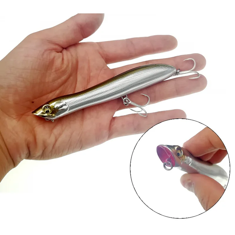 

Battlebass 1PCS Floating Topwater Popper Fishing Lure 13cm 20g Crankbait 3D Eyes Artificial Bait Trout Pike Carp Fishing