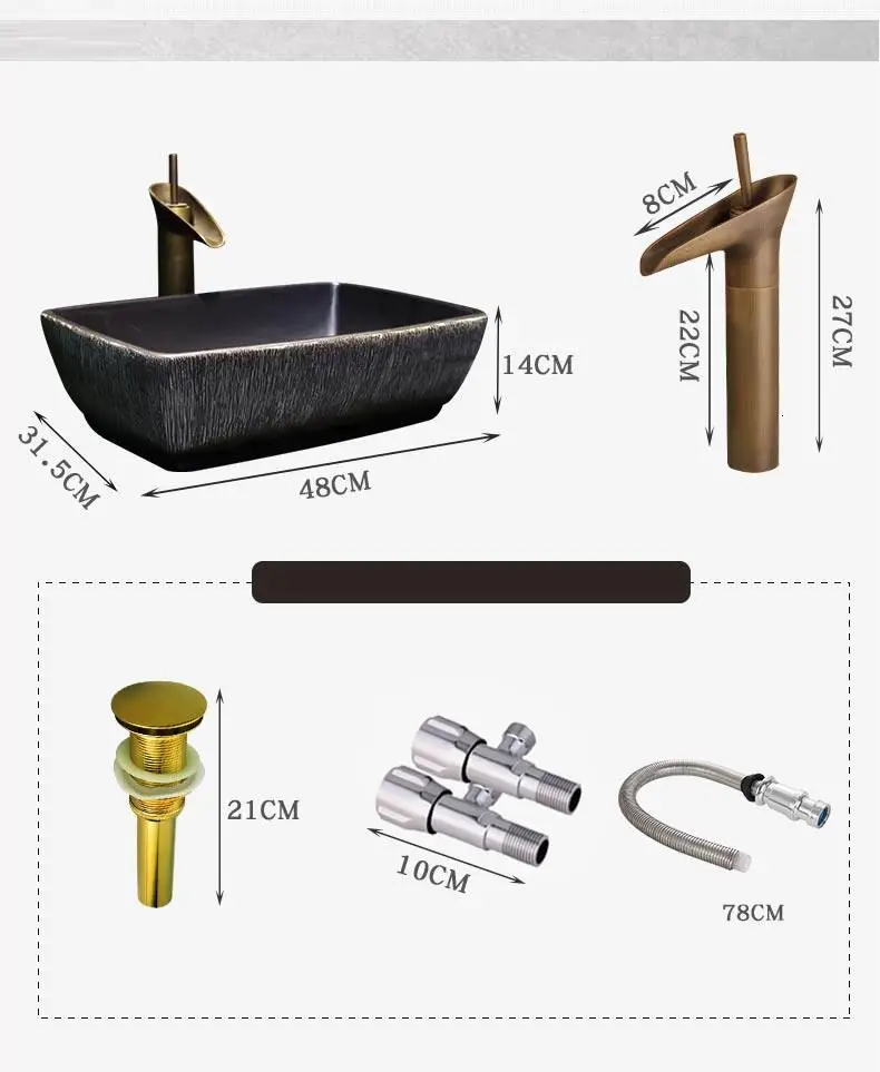 Salle De Bain Black Wasbak Vanity Fregadero Lavandino Bagno Banyo Waschtisch Cuba Banheiro раковина для ванной Lavabo умывальник