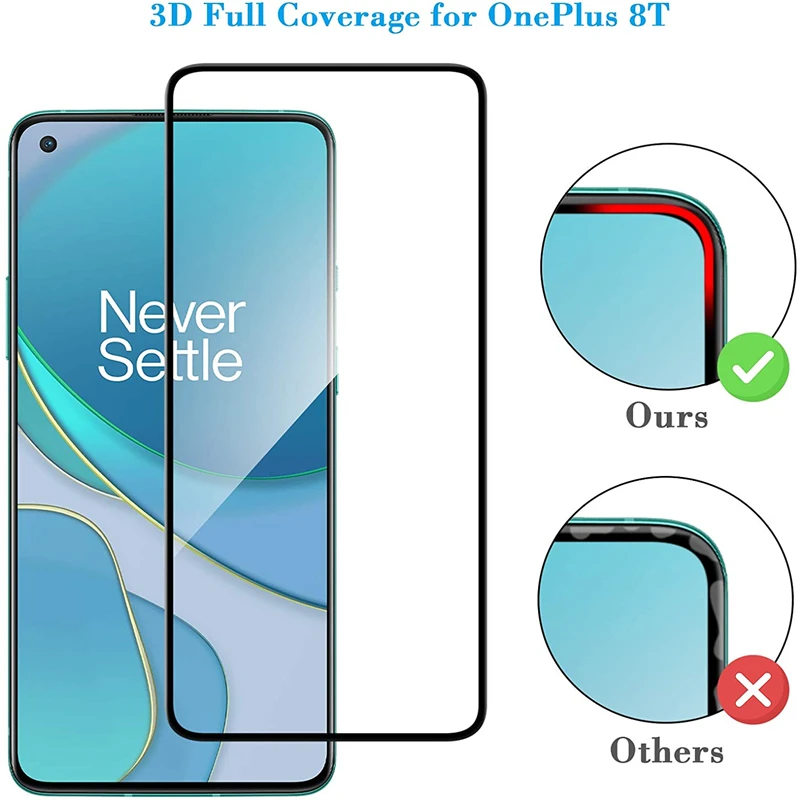 2pcs tempered glass for oneplus 8t and 8t 5g screen protector full screen coverage touch sensitive case friendly 9h hardness free global shipping