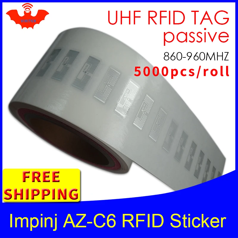 RFID-метка UHF наклейка Impinj MonzaR6 фотоинкрустация EPC6C 915m868m860-960MHZ 5000 шт. бесплатная