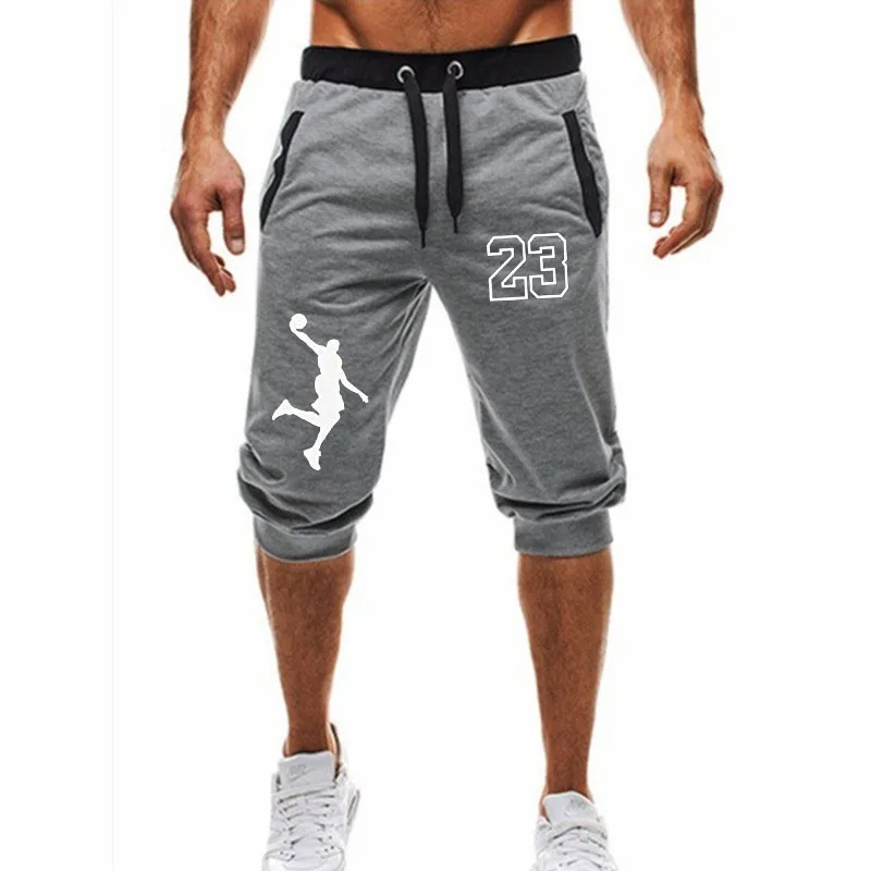 Шорты мужские повседневные с принтом хлопок длинные пляжные штаны большой