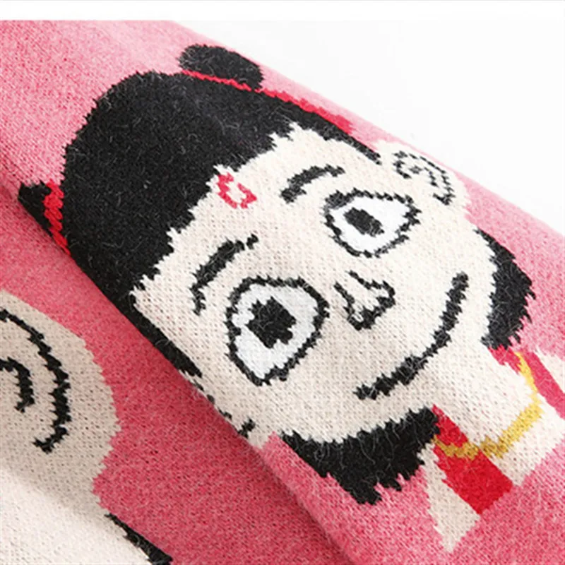 Осенне-зимние вязаные свитера с круглым вырезом женские свободные уличные